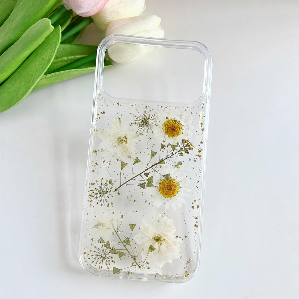 Handmade Real Dried Flower Clear TPU Phone Case