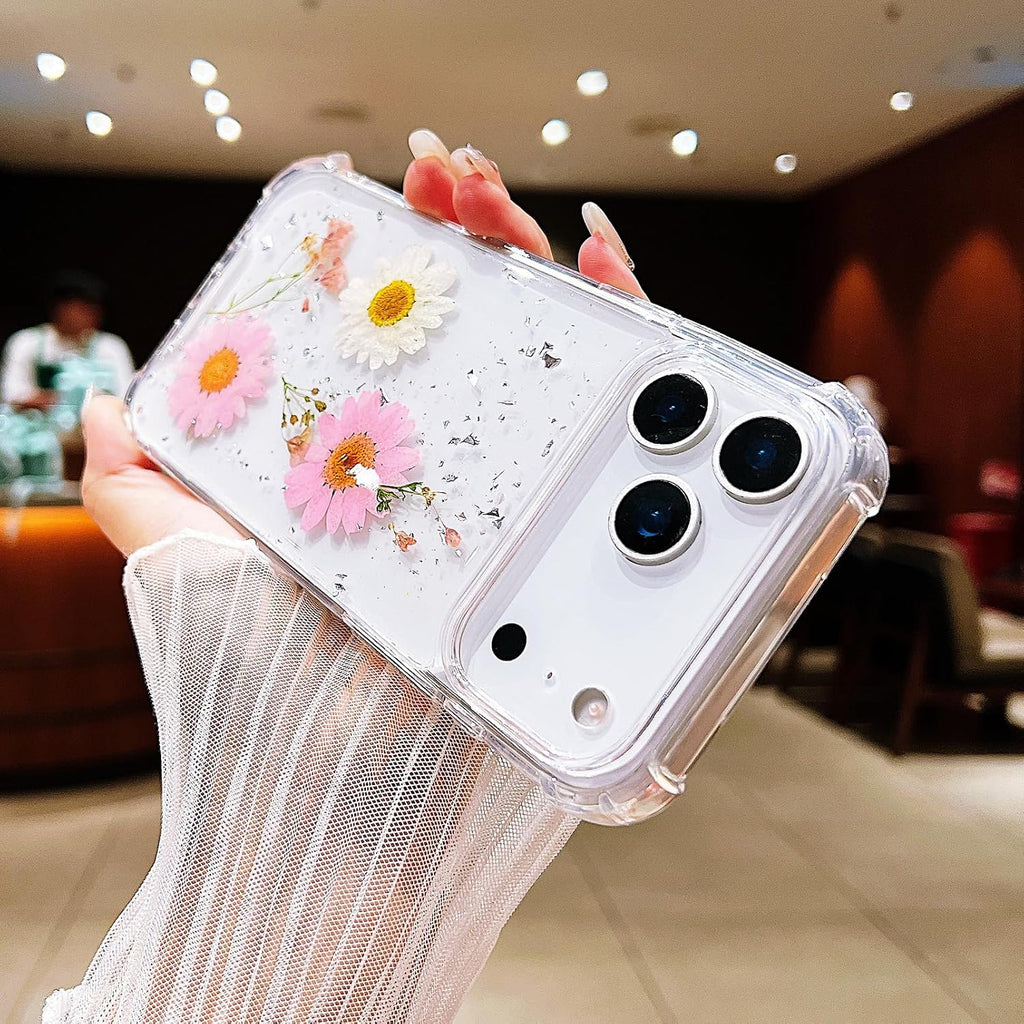 Real Handmade Dried Flower Clear TPU Phone Case